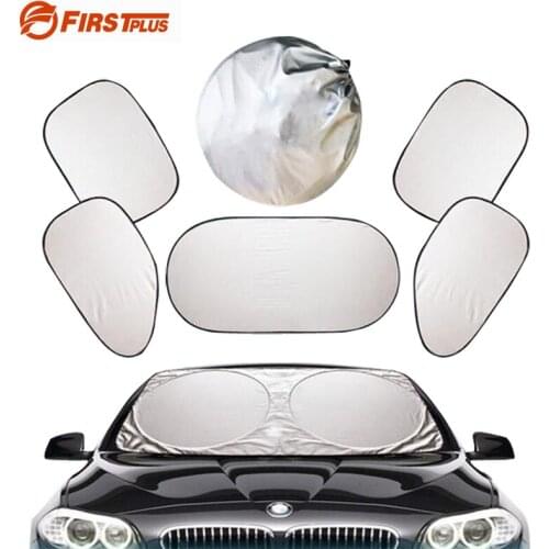 Silver Auto Sun Visor Car Front Rear Windshield Side Window Blinds Sucker Mount Sunshade Curtain Car Styling Covers