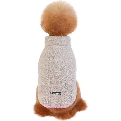 Pet Dog Warm Coat Double-Sided Velvet Puppy Clothes Dog Cold Weather Fleece Coat Pets Autumn Winter Costumes