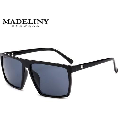 MADELINY Retro Square Sunglasses Steampunk Men Women Brand Designer Glasses SKULL Logo Shades UV Protection Gafas MA345
