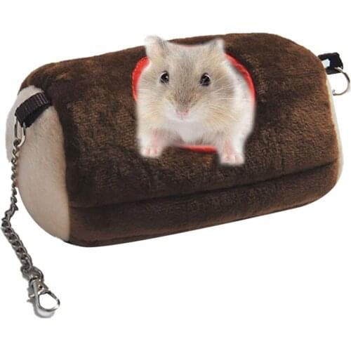 Winter Warm Hamster Tunnel Hammock for Small Animals Hanging Swing Bed Nest Bed Rat Ferret Toy Cage Accessories