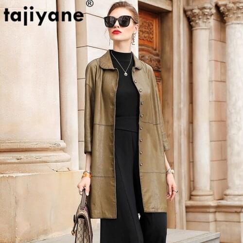 100% Real Genuine Leather Jacket Women Winter Jacket Women Sheepskin Coat 2021 Spring Autumn Elegant Long Coats ED6009-28001