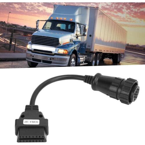 OBDII 16Pin Cable OBD2 Connector 240mm/9.45in Portable Car Diagnostic Tool for Truck