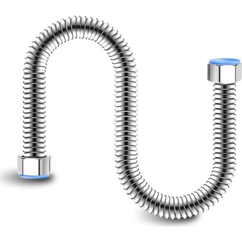 1M 2M 304 Stainless Steel Bellows Tube Basin Toilet Water Pipe 1/2" Plumbing Hot Cold Hose Bathroom Heater Connector Corrugated