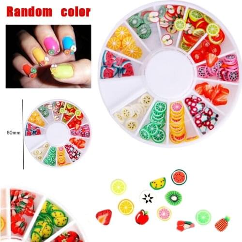 200pcs 3D Watermelon Strawberry Fruit Nail Art Stickers Soft Pottery DIY Decals Nail Art Beauty Tools Nail Supplies