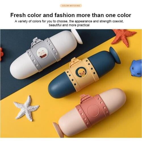2021 New Travel Toothbrush Cup Washing Cup Portable Plastic Toothbrush Storage Box Jar Gargle Cup Cartoon Tooth Set Box Hot Sale