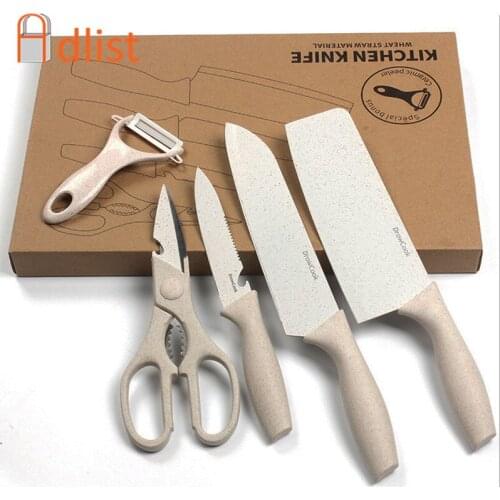 5/6/7 Pieces Complementary Food Fruit Kitchen Knife Set Ceramic Scissors Knives Cutter Set Meat Vegetable Cooking Home Tools