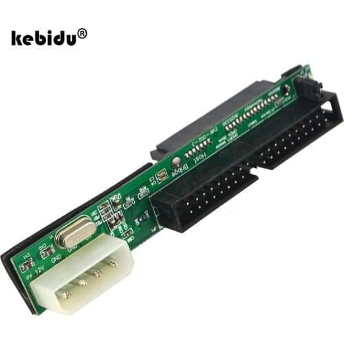 Kebidu Sata to IDE Adapter Converter 2.5 Sata Female to 3.5 inch IDE Male 40 pin port 1.5Gbs Support ATA 133 100 HDD Serial