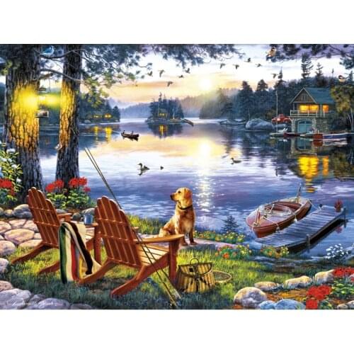 5D diy diamond embroidery mosaic pattern Summer Fishing picture home decor gift round diamond painting cross stitch Kits