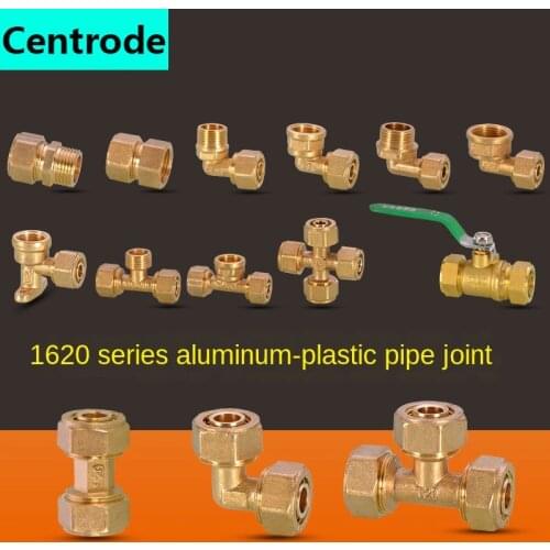 Aluminum plastic pipe direct 1620 * 1/2IN 3/4IN solar water heater pipe joint accessories outer wire pipe fittings tee elbow