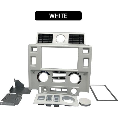 Car styling Tuning Interior Parts Double Din Fascia Kit for Land Rover Defender glossy black matt black CARBON LOOK