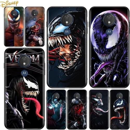 Venom Marvel Hero for Motorola G9 G8 G E7 E6 One Play Marco Hyper Fusion Stylus Power Edge Plus Black Phone Case