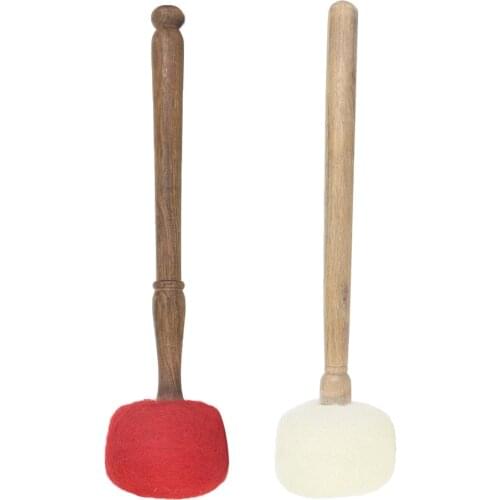 Wood Handle Felt Singing Bowl Hammer Stick Mallet Rod Portable Durable
