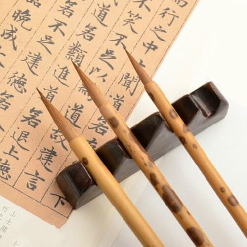 Chinese Painting Calligraphy Pen 3pcs Weasel Hair Watercolor Painting Fine Line Calligraphy Brushes Huzhou Brush PenTinta China