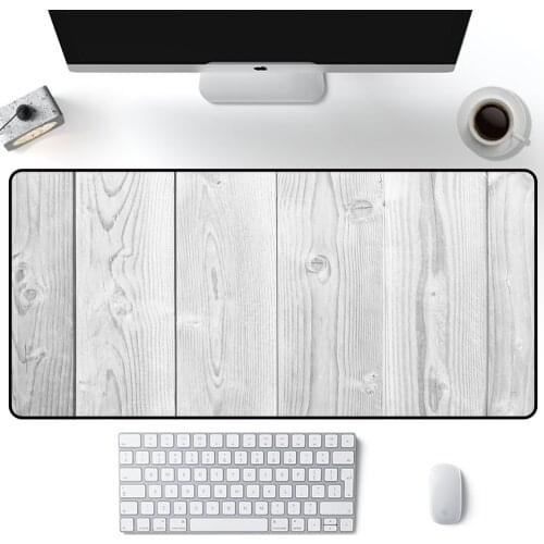 Timber Minimalism Pads Wood White Mouse Pad XXL Gamer Desk Mat Large MousePad Gaming Accessories Mause Carpet padmouse