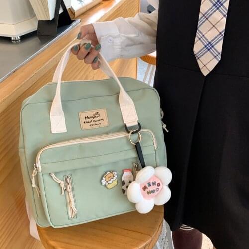 2021 New Fashionable girl multi-function Backpack Korean Bump color Campus style Students Schoolbag Japanese Casual Travel bag
