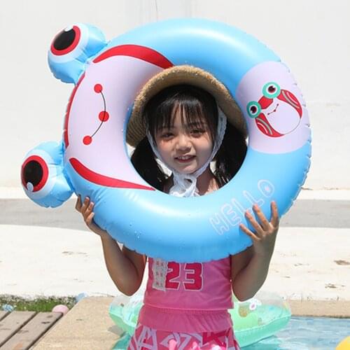 Cartoon Frog Inflatable Rubber Ring for Kids Pool Float Baby Swimming Ring Water Wheel Swimming Circle Pool Party Toy