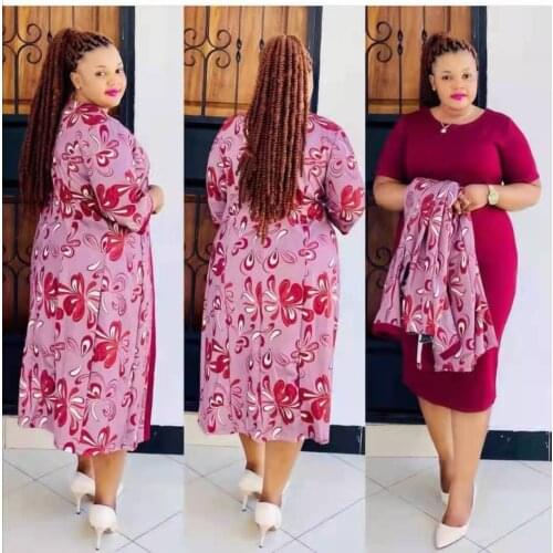 Autumn African Dresses for Women African Women Printing Polyester Plus Size Dresses Suit 2XL-6XL African Clothes Women