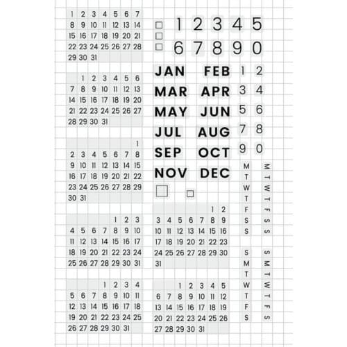 CLEAR STAMP calendar DIY Scrapbook Card album paper craft silicon rubber roller transparent stamps 120