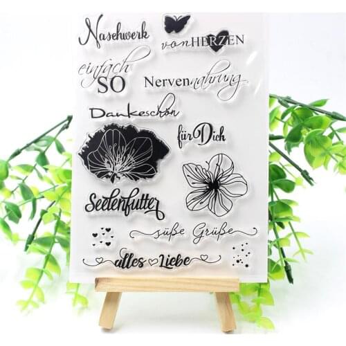 YPP CRAFT Flowers Transparent Clear Silicone Stamps for DIY Scrapbooking/Card Making/Kids Fun Decoration Supplies 391