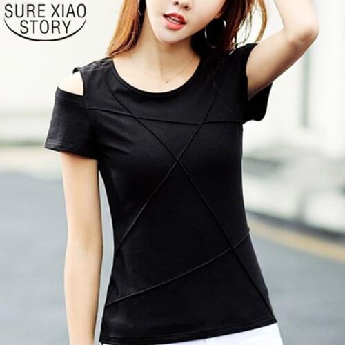 Women blouses and tops 2021 white blouse shirt O-Neck Solid plus size women ladies tops harajuku womens clothing 2298 50