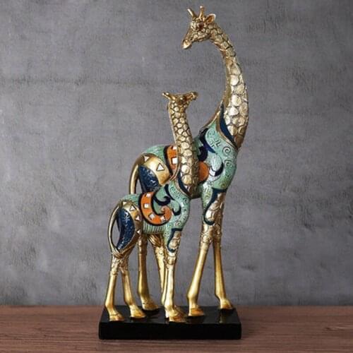 Giraffe resin ornament bookshelf household decoration American modern creative animal furnishing figurines