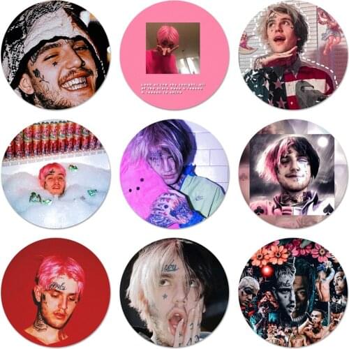 58mm Lil Peep Lil Bo Peep Pattern Icons Pins Badge Decoration Brooches Metal Badges For Backpack Decoration