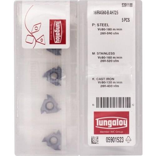 16IRAG60-B AH725 100% Original TUNGALOY carbide insert with the best quality 10pcs/lot free shipping