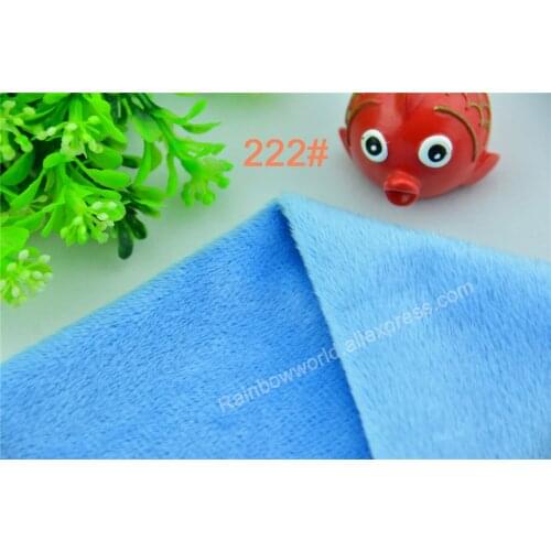 222# Sky Blue Color Super Soft Short Hair 2-3mm Fleece Fabric Velvet Microfiber Velboa for DIY Patchwork Toy Shoes Sofa Pillow