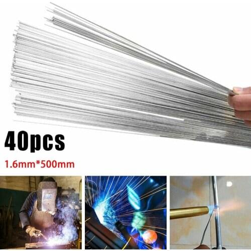 40pcs Low Temperature Easy Melt Aluminum Welding Rods Weld Bars Cored Wire 1.6mm Rod Solder For Soldering No Need Solder