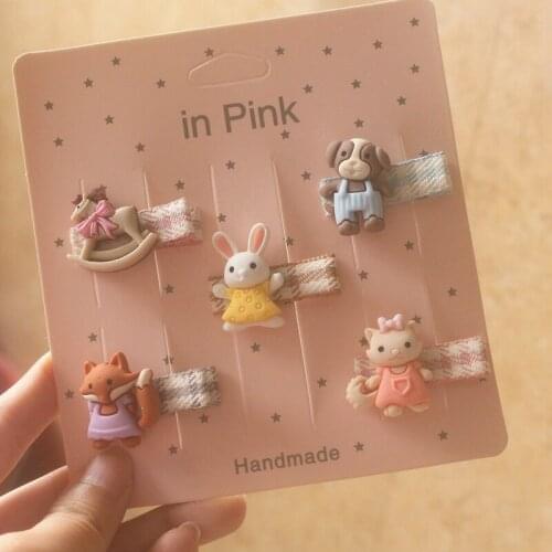 5pc/set Baby Hair Clips Cartoon Baby Headband Lovely Colors Cartoon Hairpins Kids Baby Hair Clips for Girls Accessories