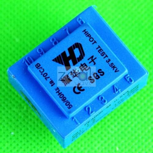 5pcs/Lot 0.5VA 220V Encapsulated Transformer For PCB MOUNTING YHDC 12V/42mA PRI:1-5 SEC:7-9