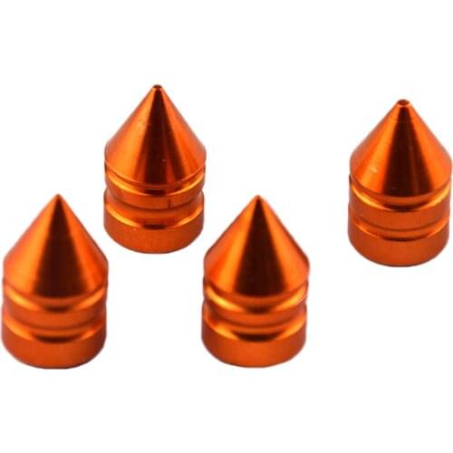 8x Universal Tire Wheel Air Stem Valve Caps Set For Car Truck Orange