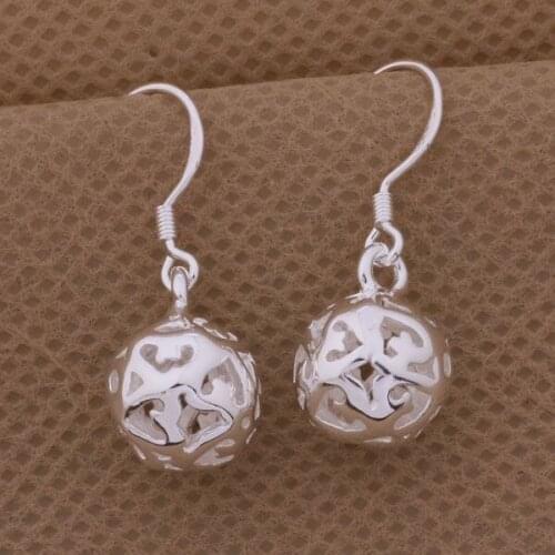 AE317 Hot sterling earrings , fashion jewelry , Hollow ball /cgmakxta aqoajhva silver color