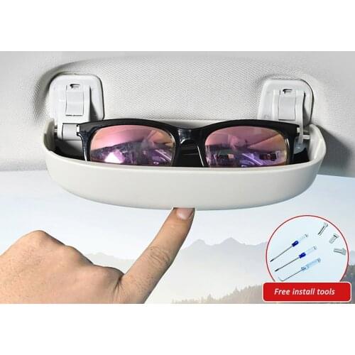 Car Styling Sunglasses Holder Sun Glasses Storage Box Case for Volkswagen VW Tiguan MK2 2017-2021 Passat B8 Touran 2016 - 2021