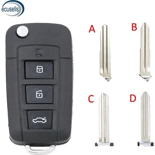 3+1/4 Buttons Remote Flip Folding Key Shell Case Fob For Kia Cerato Forte Spectra Optima with Left Right Blade