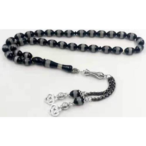 Man tasbih 2021 new style Bracelets Black Resin 33 rosary bead accessory Islamic Accessories muslim Misbaha Adha Eid gift