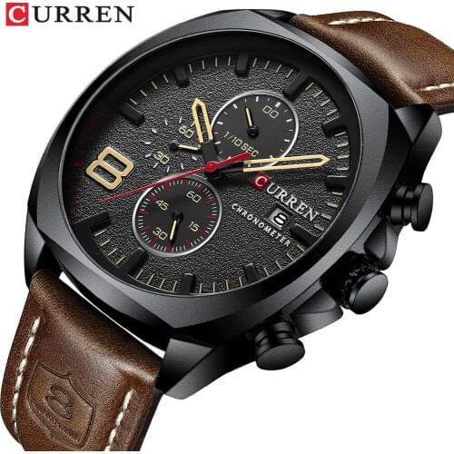 Curren Military Quartz Mens Watches Top Brand Luxury Leather Men Watch Waterproof Casual Sport Male Clock Watch Relogio Relojes