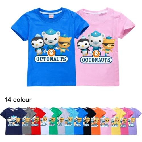 Children Octonauts T Shirts Boys Girls Teens T-shirts Camiseta Toddler Cartoon Tee Shirts Summer Kids Clothes Graphic T Shirts