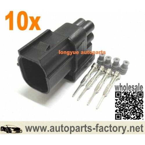 Longyue 10kit 4 pin Male Sensor Repair Connector Kit- with Terminals and Seals for HV .040
