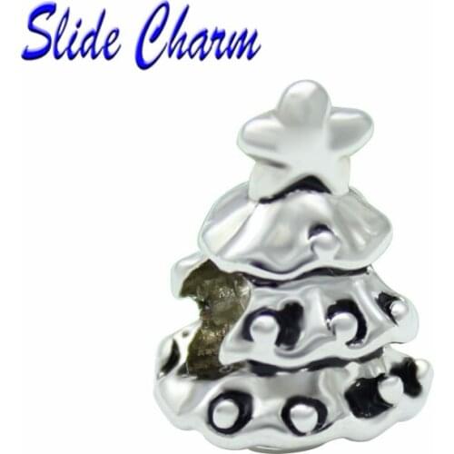 Fashion Jewelry DIY Charm European Style Christmas Ball High Quality Christmas Tree Bead Sign Fit Pandora Bracelet Necklace