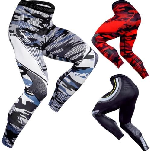Mens Compression Pants Men Sportswear Training Leggings Bodybuilding Gym Skinny Trousers Tights Bottoms Running Pants New -40