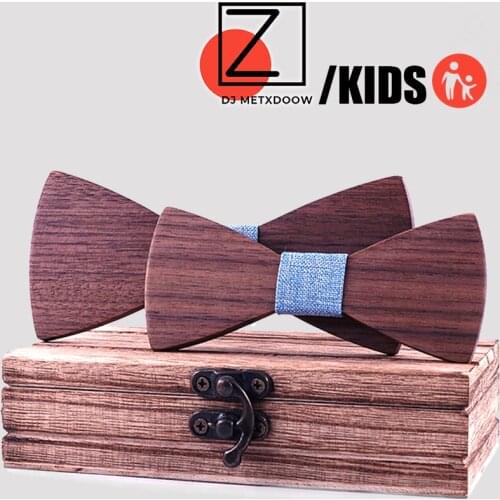 Parent-Child Wooden Butterfly Set Jacquard Figured Cloth Men Bowtie Adult Party Festival Cravat Accessory Gift corbatas seda
