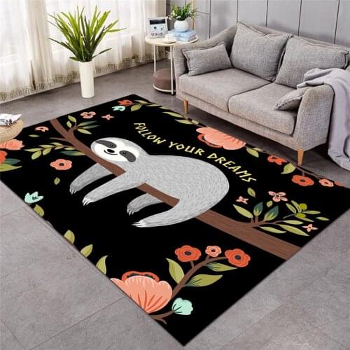 New Unicorn Carpets for Living Room Space Llama Area Rug Cartoon Alpaca Sheep Floor Kids Bedroom Fashion Carpets