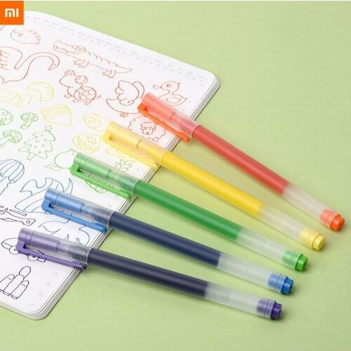 New Xiaomi Mijia Durable sign Pen 10pcs/set 0.5mm MI Kaco Ballpoint pen Core Signing Pen Refill Black red colorful japan Ink