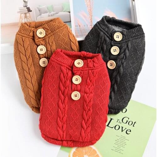 Pet Cat Dog Clothes Autumn and Winter Bichon Small Dog Teddy Sweater Corgi Thickened Fleece-Lined Cotton Vest Cotton-Padded Coat