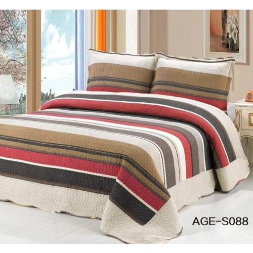 Autumn and winter stocking were washed cotton three-piece quilted bed covers foreign trade quality