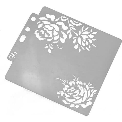Peony Stencils Template Painting Scrapbooking Embossing Stamping Album Crafts