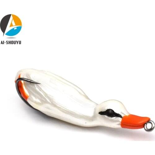 AI-SHOUYU 1PCS New 22g 11cm Multi 3D Eyes Topwater Duck With Treble hooks For Snakehead Fishing Lure Soft Lures Baits