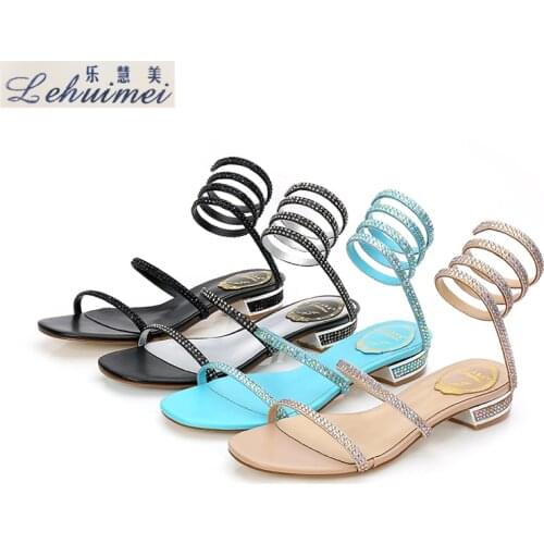 Woman Sandals Women Shoes Rhinestones Chains Gladiator Flat Sandals Crystal fashion lady party beach party wedding lady shoes