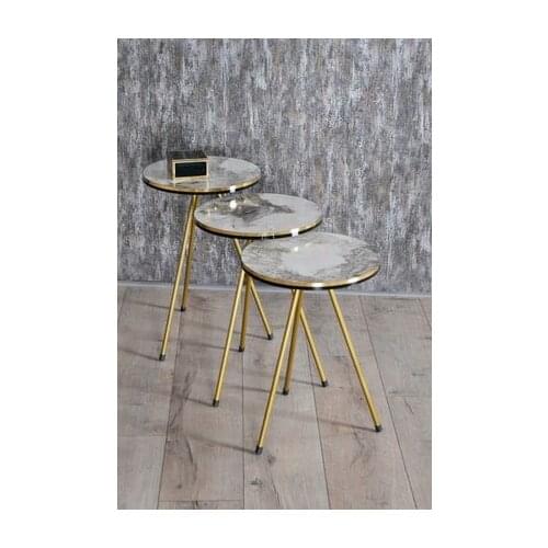 Modern Zigon coffee table Metal Foot Double Gold coffee tables table basse furniture living room table